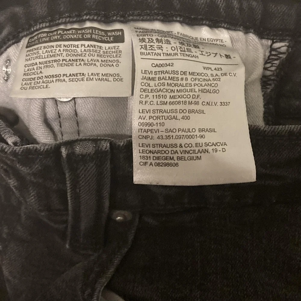 502™ LEVI'S® MEN'S JEANS Black Cotton Denim Size W29 L30 Casual Everyday Neutral